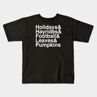 Welcome Autumn - Helvetica Ampersand Kids T-Shirt